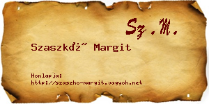 Szaszkó Margit névjegykártya